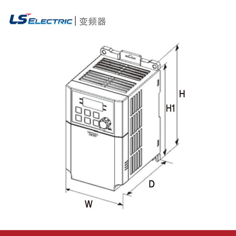 LS产电|韩国LS 超小型无传感器矢量控制LSLV0008M100-1EOFNS 变频器(单相220V专用) 0.75kw 标准型