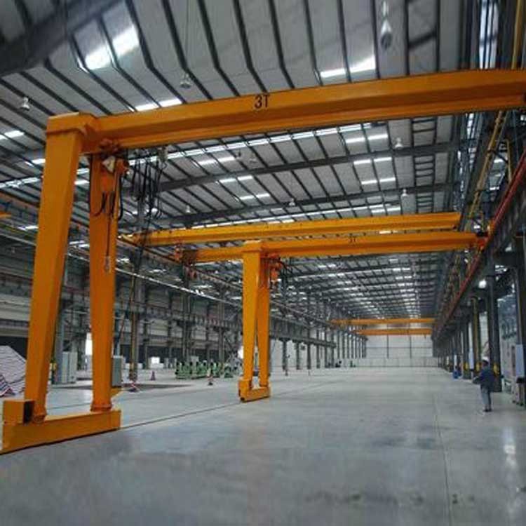 力王公司生产半门式起重机 运行稳定室内半门吊 定制龙门单梁行吊