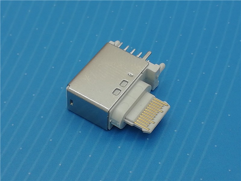 广东生产批发USB连接器TYPE C 16P侧插纯塑母座