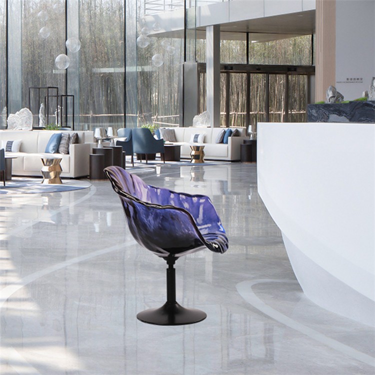 现代树脂落地椅子酒店会所家居创意透明树脂座椅厂家批发