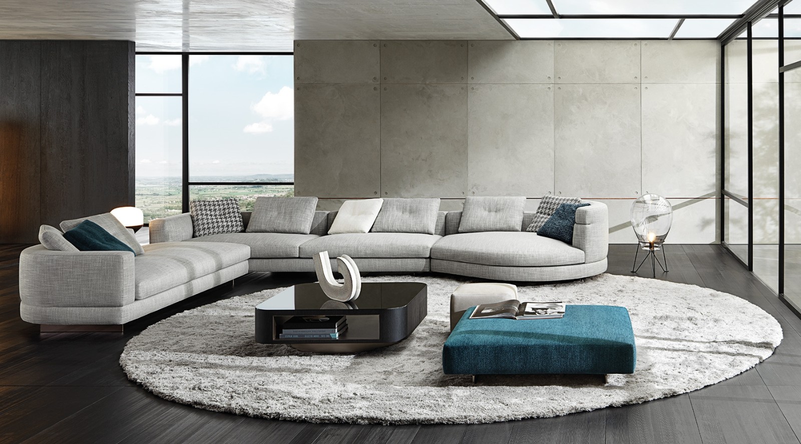 minotti家具订制意式沙发可拆洗沙发简约现代L形组合